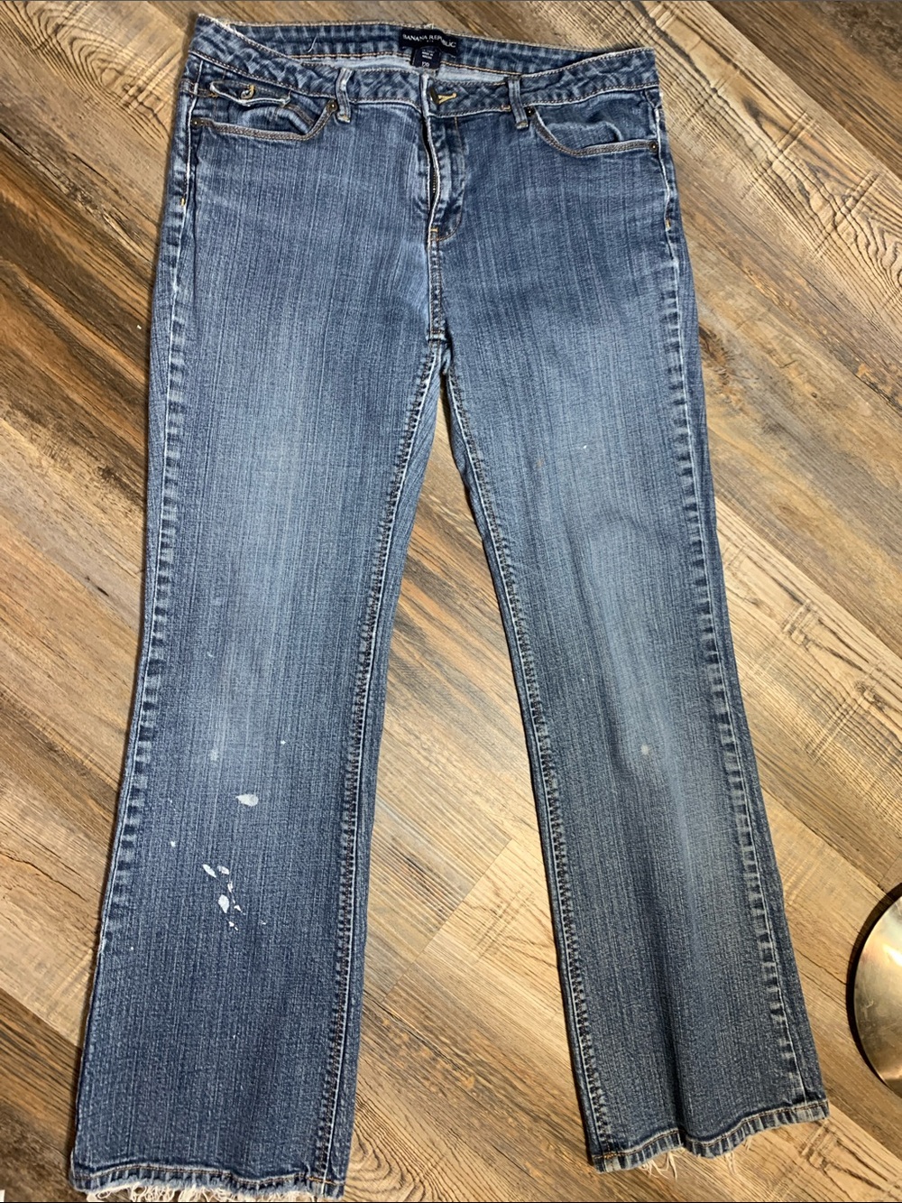 Banana Republic faded blue wide-leg jeans